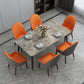 Rectangle Contemporary Style Dining Room Set Sintered Stone Dining Furniture Set with 4 Legs Table Clearhalo 'Dining Room Sets' 'Dining Tables & Seating' 'dining_room_set' 'furn' 'furn_dining_room_set' 'Furniture' 'furniture_dining_room_set' 'Kitchen & Dining Furniture' 'kitchen&dining_furn' 'kitchen' 1200x1200_8688faa3-3722-415c-a95a-79ecdf0805b3