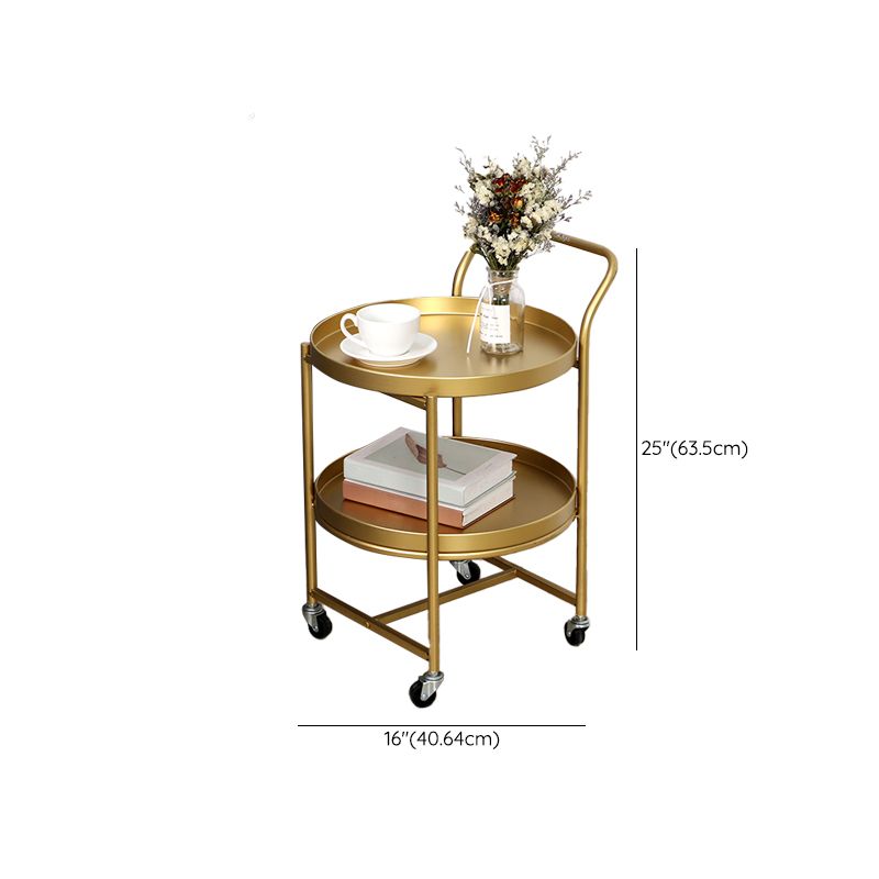 Round Shape Sofa Side Accent Table Tray Top Modernistic Bedroom End Table