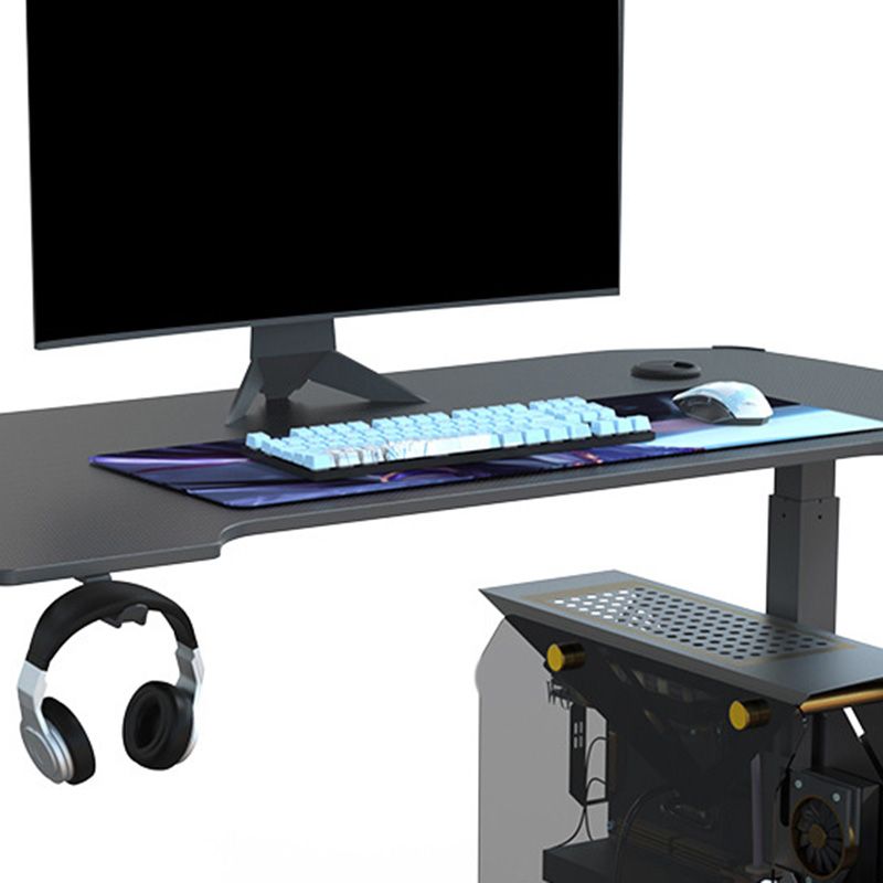 Escritorio de juego contemporáneo para oficina de 24 "w x 29" H escritorio rectangular en negro/negro