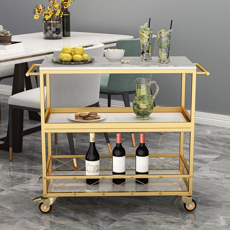 Marble Home Dining Kitchen Trolley Rectangular Prep Table with Towel Rack Clearhalo 'furn' 'furn_kitchen_islands_carts' 'Furniture' 'Kitchen & Dining Furniture' 'Kitchen Islands & Carts' 'kitchen_islands_carts' 1200x1200_868a09f9-3cfc-4d50-9ac0-b98f006fccb2