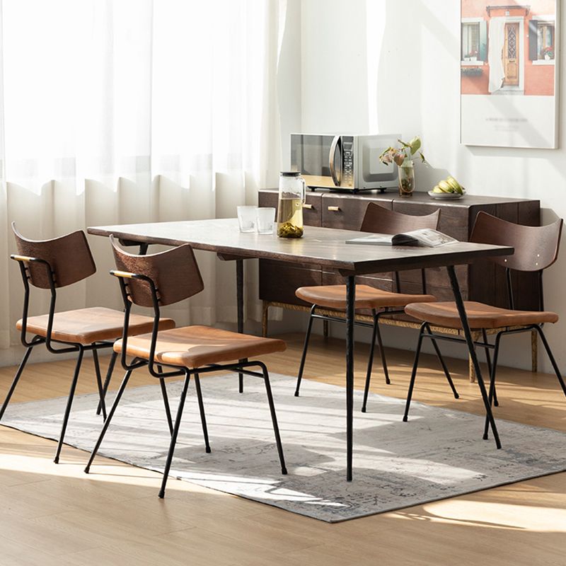 Rectangle Table Dinette Table Industrial Dinner Room Kitchen Table for Indoor Clearhalo ' dining_table' 'Dining Tables & Seating' 'Dining Tables' 'furn' 'furn_dining_table' 'Furniture' 'furniture_dining_table' 'Kitchen & Dining Furniture' 'kitchen&dining_furn' 'kitchen' 'kitchen_dining_table' 1200x1200_868b7a93-34a3-4c37-adcd-16d7b087b7dc
