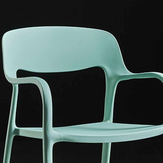Modern Style Arm Chair Open Back Chair with Plastic Legs for Kitchen Clearhalo ' kitchen&dining_furn' 'Dining Chairs' 'Dining Tables & Seating' 'dining_chair' 'furn' 'furn_dining_chair' 'Furniture' 'furniture_dining_chair' 'Kitchen & Dining Furniture' 'kitchen' 1200x1200_868c2500-850a-49e4-add3-85c1d720acae