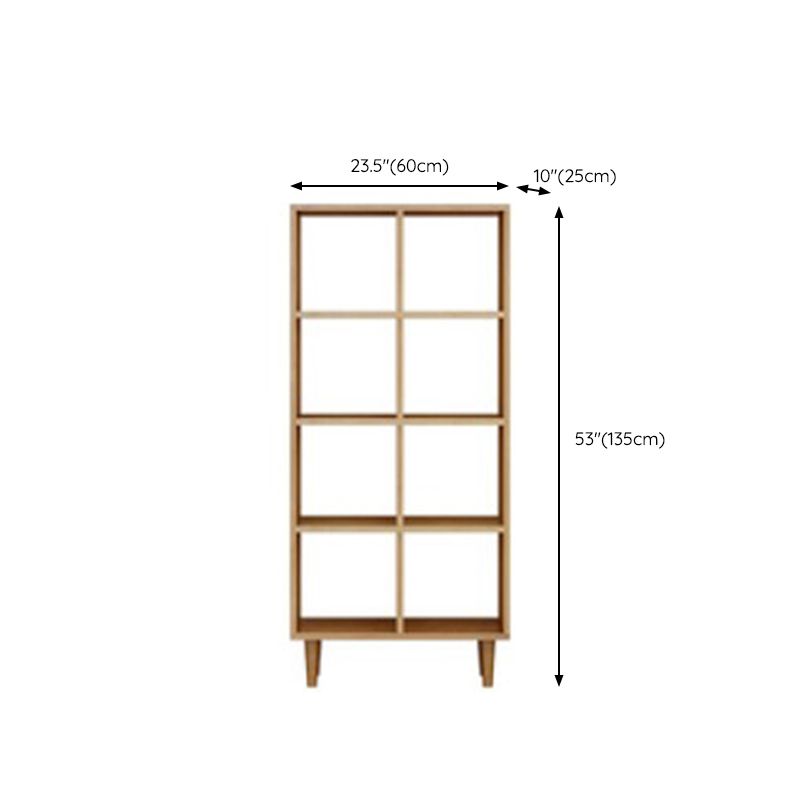 Modern Style Open Back Bookshelf Wooden Shelf Bookcase in Brown Clearhalo 'Bookcases' 'furn' 'furn_bookcases' 'Furniture' 'Office Furniture' 1200x1200_868c37a2-6a27-4fbf-834b-29419383fd3b