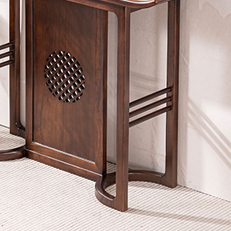 Rectangle Shape Contemporary Console Table Walnut Brown Wooden Console Sofa Table