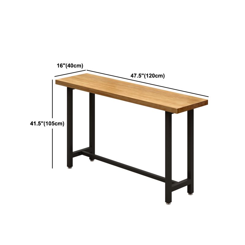 1/4/7 stuks industriële ijzeren balk tafel set rechthoek dennenhout bistro set met voetsteun