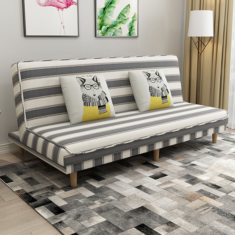 Foldable and Wear-resisting Linen Armless Sofa with Tight Back for Apartment Clearhalo 'furn' 'furn_sofas' 'Furniture' 'furniture_sofas' 'kitchen' 'kitchen_sofas' 'Living Room Furniture' 'Sofa' 'sofas' 1200x1200_868fa131-c0cc-400e-8c25-bb1e7fd1d45d
