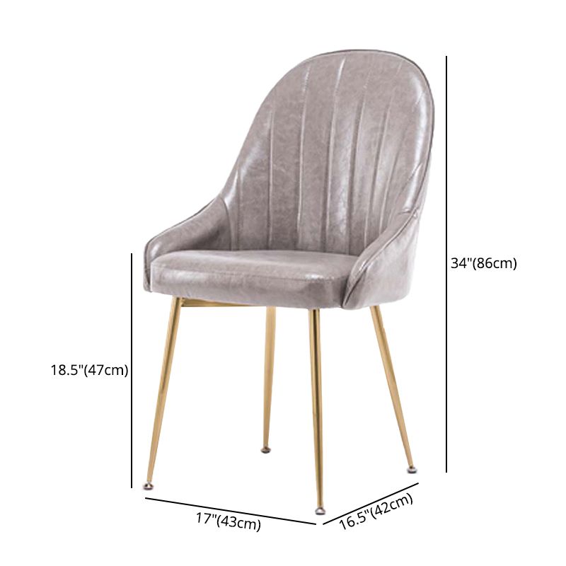 Dining Room Side Chair Glam Style Parsons Armless Chair with Golden Legs Clearhalo ' kitchen&dining_furn' 'Dining Chairs' 'Dining Tables & Seating' 'dining_chair' 'furn' 'furn_dining_chair' 'Furniture' 'furniture_dining_chair' 'Kitchen & Dining Furniture' 'kitchen' 1200x1200_868fef3b-ab03-4014-b7b1-338976432115