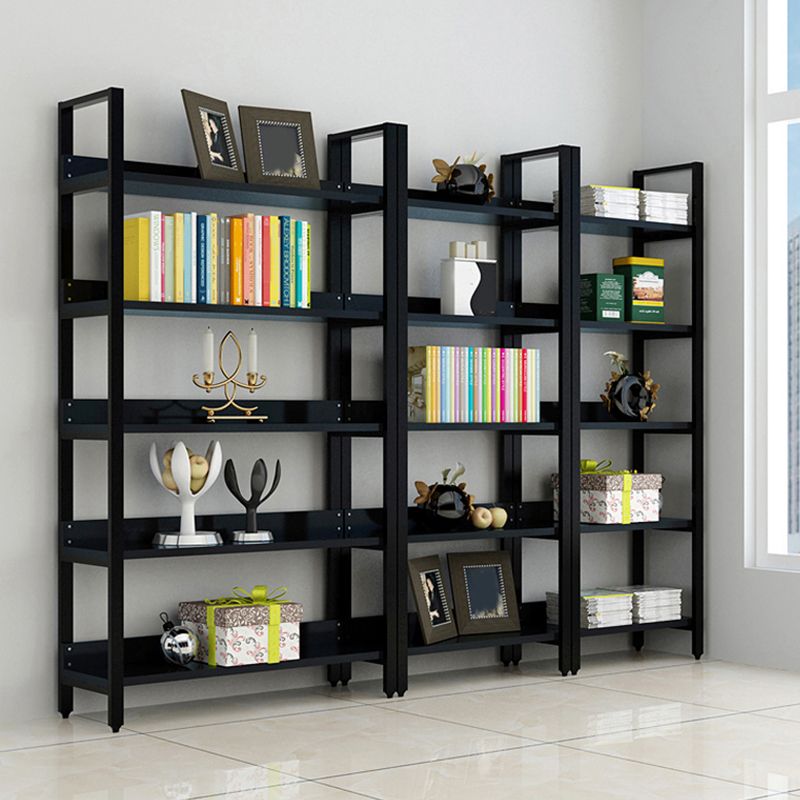 Vertical Industrial Etagere Bookshelf Steel Frame Solid Wood Shelf Bookshelf Clearhalo 'Bookcases' 'furn' 'furn_bookcases' 'Furniture' 'furniture_bookcases' 'kitchen' 'kitchen_bookcases' 'Living Room Furniture' 'Office Furniture' 1200x1200_86914a8c-d764-4fcd-8012-413c34acee81