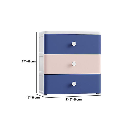 Gabinete de almacenamiento de plástico de armario de estilo moderno con cajones