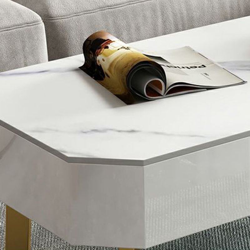 17.7" Tall Modern Metal Sled Base Slate Rectangular Top Coffee Table with Drawers Clearhalo 'Coffee & Accent Tables' 'Coffee Tables' 'coffee_tables' 'furn' 'furn_coffee_tables' 'Furniture' 'furniture_coffee_tables' 'Living Room Furniture' 1200x1200_869345ae-77fc-4a6e-8769-67c78a04fb53