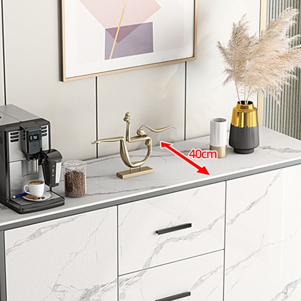 Stone Kitchen Sideboard Cabinet Modern Server Cabinet with Storage Clearhalo 'buffet_sideboard' 'Buffets & Sideboards' 'Furniture' 'furniture_buffet_sideboard' 'Kitchen & Dining Furniture' 1200x1200_8694abdc-cab5-496a-9c05-5a4d99db941e