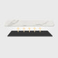 Simplicity Dinette Table Rectangle Stone Dinner Table for Dining Room