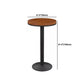 Solid Wood Top Bar Dining Table Industrial Bar Dining Table with Black Base Clearhalo 'Bar Furniture' 'Bar Tables' 'bar_tables' 'furn' 'furn_bar_tables' 'Furniture' 'Kitchen & Dining Furniture' 1200x1200_8697445a-1448-4fb4-9ab1-759fe8f3a876