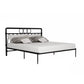 43.3" Tall Bed with Headboard Low Profile Bed with Metal Legs Clearhalo 'Bedroom Furniture' 'Beds' 'furn' 'furn_beds' 'Furniture' 1200x1200_8697544b-37d8-4d28-9567-79ed183ce9e1