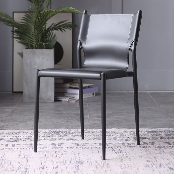 Leather Dining Side Chairs Modern Indoor-Outdoor Chair for Home Clearhalo 'Dining Chairs' 'Dining Tables & Seating' 'dining_chair' 'furn' 'furn_dining_chair' 'Furniture' 'Kitchen & Dining Furniture' 1200x1200_8698a027-c5be-4f49-af36-7506c17fd568