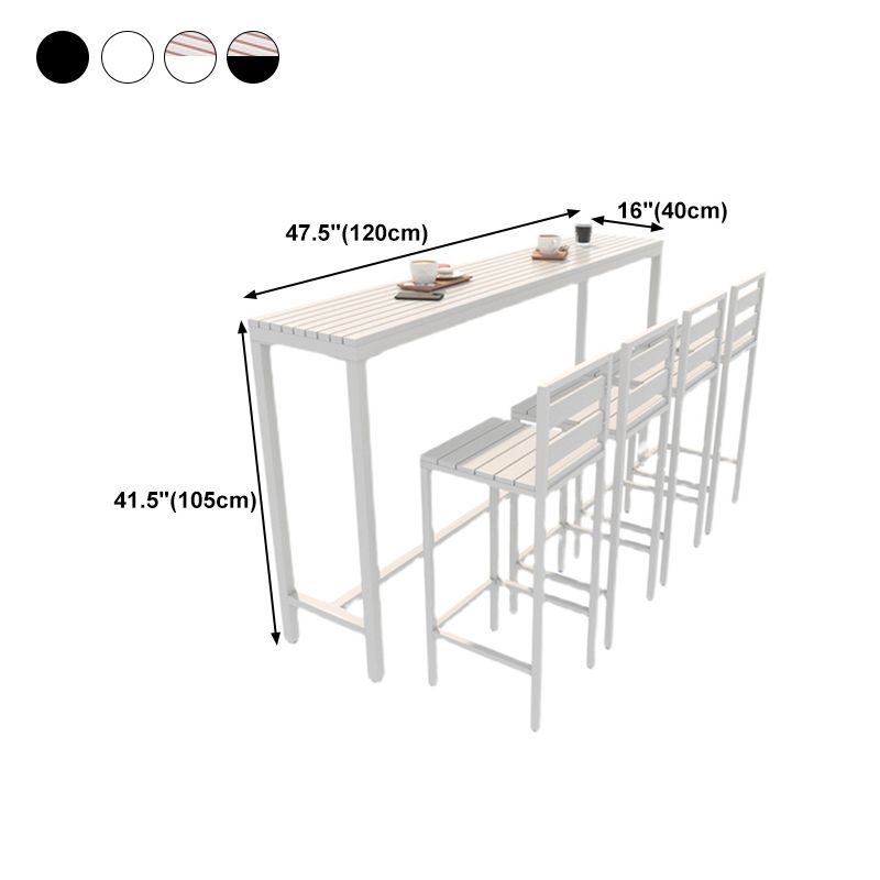 Rectangle Bar Dining Table Industrial Bar Dining Table with Trestle Base Clearhalo 'Bar Furniture' 'Bar Tables' 'bar_tables' 'furn' 'furn_bar_tables' 'Furniture' 'furniture_bar_tables' 'Kitchen & Dining Furniture' 1200x1200_869b201d-3aea-4fe1-9bdd-6fc901047080