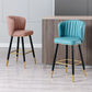 Scandinavian Footrest Checkout Counter Stool Matte Finish PU Leather Barstool Clearhalo 'Bar Furniture' 'Bar Stools' 'bar_stools' 'furn' 'furn_bar_stools' 'Furniture' 'Kitchen & Dining Furniture' 1200x1200_869b9e6e-3085-402c-99d8-def19c94b9b7