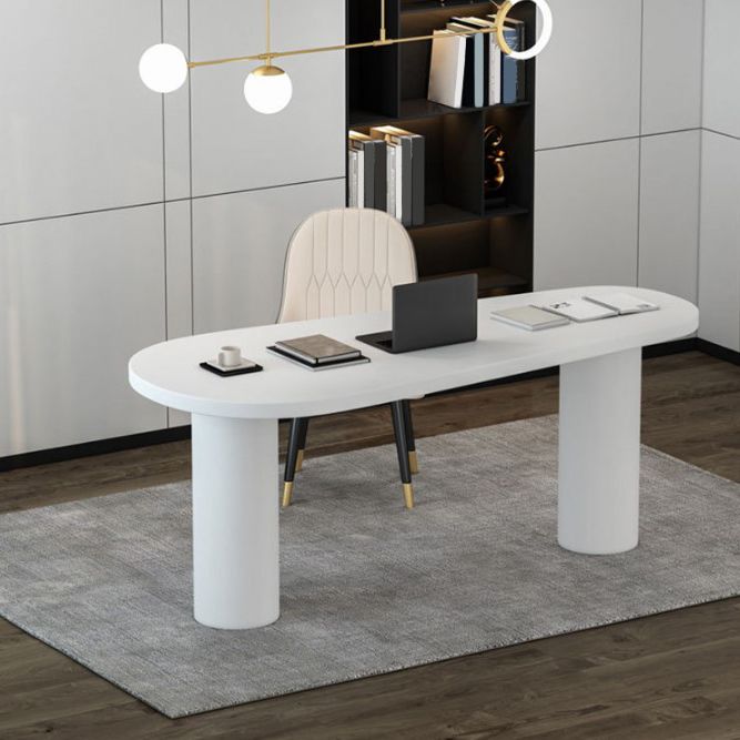 Scrivania in bianco e nero Scrivania da ufficio in legno di frassino industriale