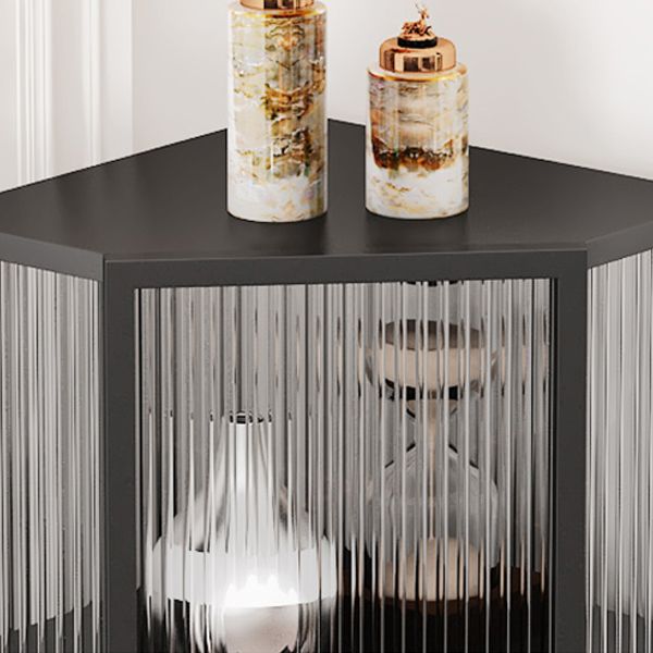 Industrial Curio Cabinet Metal Glass Doors Storage Cabinet with Legs for Living Room Clearhalo 'Display & China Cabinets' 'display_china_cabinets' 'furn' 'furn_display_china_cabinets' 'Furniture' 'Kitchen & Dining Furniture' 1200x1200_869fe435-78df-4ec8-8922-46588852d8e4