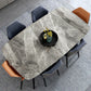 Modern Style Sintered Stone Dining Table Gray Rectangle Table with 4 Legs for Home Clearhalo ' dining_table' 'Dining Tables & Seating' 'Dining Tables' 'furn' 'furn_dining_table' 'Furniture' 'furniture_dining_table' 'Kitchen & Dining Furniture' 'kitchen&dining_furn' 'kitchen' 'kitchen_dining_table' 1200x1200_86a1dabb-b99f-473b-9fea-743afad38517