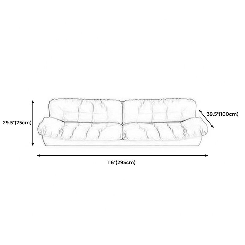 29.53" H Scandinavian Armless Sofa with Tufted Back Sofa for Living Room Clearhalo 'furn' 'furn_sofas' 'Furniture' 'furniture_sofas' 'kitchen' 'kitchen_sofas' 'Living Room Furniture' 'Sofa' 'sofas' 1200x1200_86a2fbe0-00ce-4db2-adfd-413bc07fce57