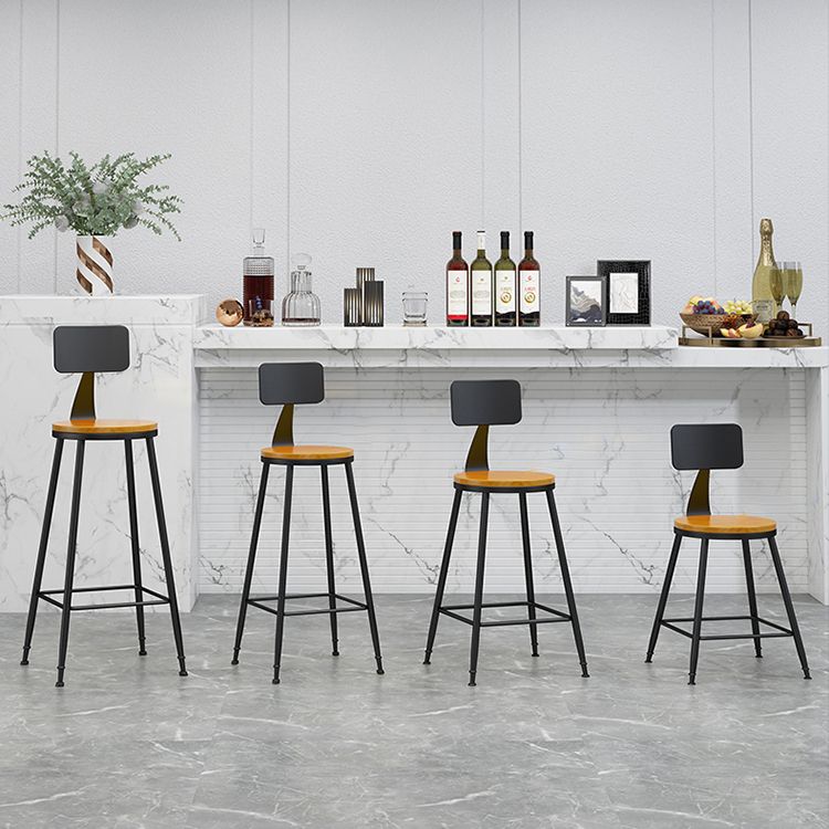 Industrial Footrest Bristol Stool Matte Finish Iron Bar Stool Clearhalo 'Bar Furniture' 'Bar Stools' 'bar_stools' 'furn' 'furn_bar_stools' 'Furniture' 'furniture_bar_stools' 'Kitchen & Dining Furniture' 1200x1200_86a39198-b704-4567-8cdd-c96ef6b955f4
