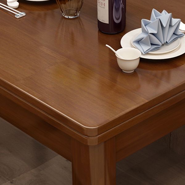 Table de salle à manger rectangulaire Simplicity, collection de salle à manger en bois massif avec 4 pieds