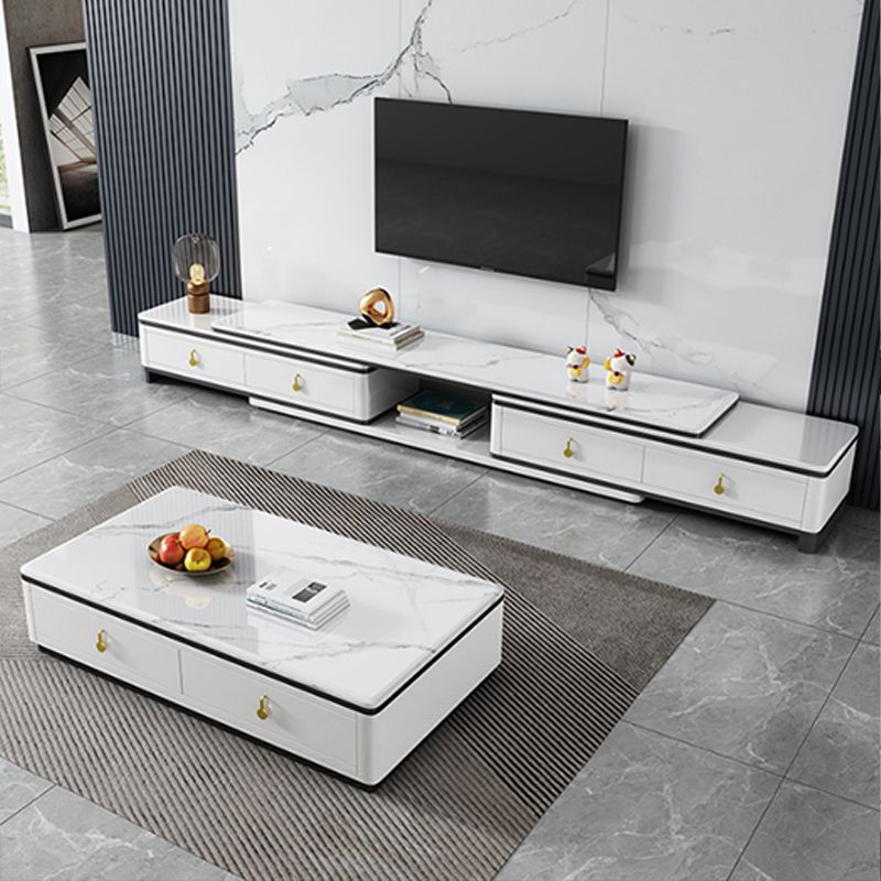 Stone Rectangular Coffee Table with Drawers 15.75" H 1 Single Cocktail Table Clearhalo 'Coffee & Accent Tables' 'Coffee Tables' 'coffee_tables' 'furn' 'furn_coffee_tables' 'Furniture' 'Living Room Furniture' 1200x1200_86a6f5a2-f7eb-438d-9345-b7932f288639