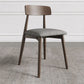 Modern Open Back Side Chair Upholstered Dining Chair with Wooden Base