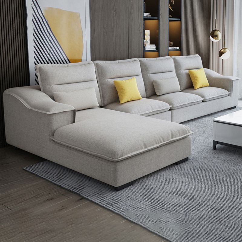 Cuscino moderno retro di divano di divano lino inclinati braccio sezionale