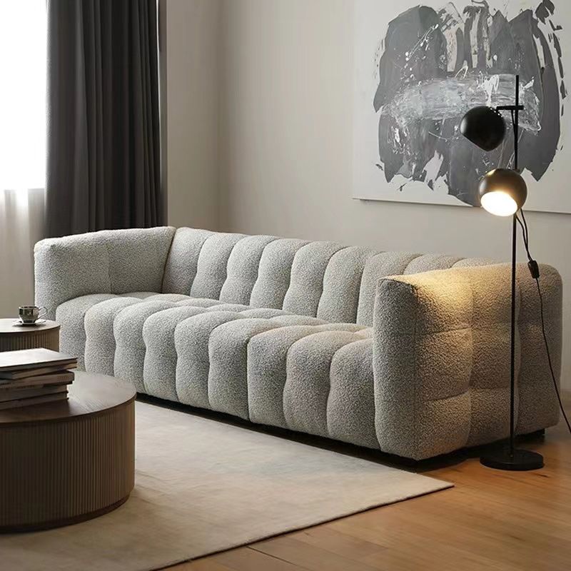 Divani in stile moderno Materiale in velluto in velluto forma quadrata di bracciale trapuntata