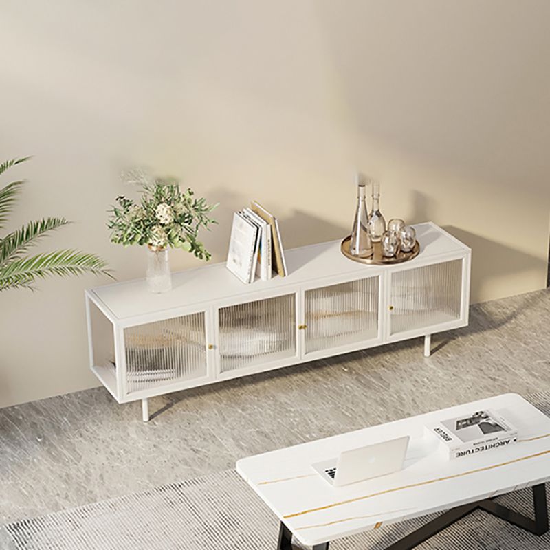 Consola de televisión de estilo industrial de almacenamiento de almacenamiento de TV de 19.69 "con puertas con puertas