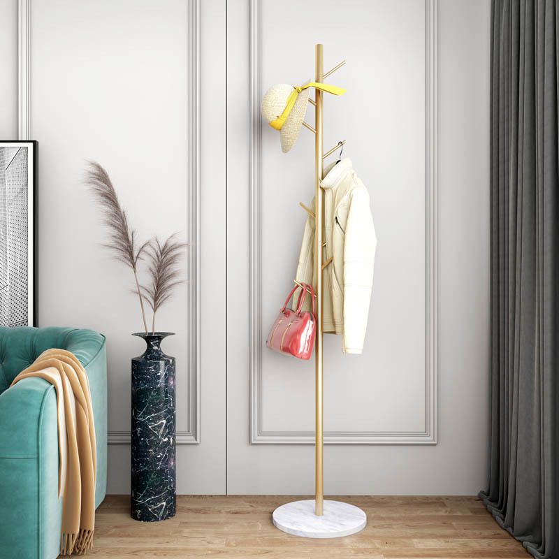 Perchero de metal para el suelo del hogar, minimalista, moderno, con árbol de entrada