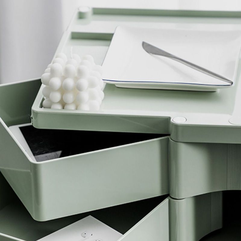 Moderner Kunststoff/Holz 2/4 -Drawer, 3/4 - Regal Nachttisch 20,9 "/29.1" großer Nachttisch