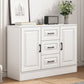 Commode en bois manufacturé avec coffre de rangement contemporain de 13,65 pouces de largeur