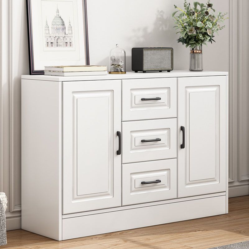 Commode en bois manufacturé avec coffre de rangement contemporain de 13,65 pouces de largeur