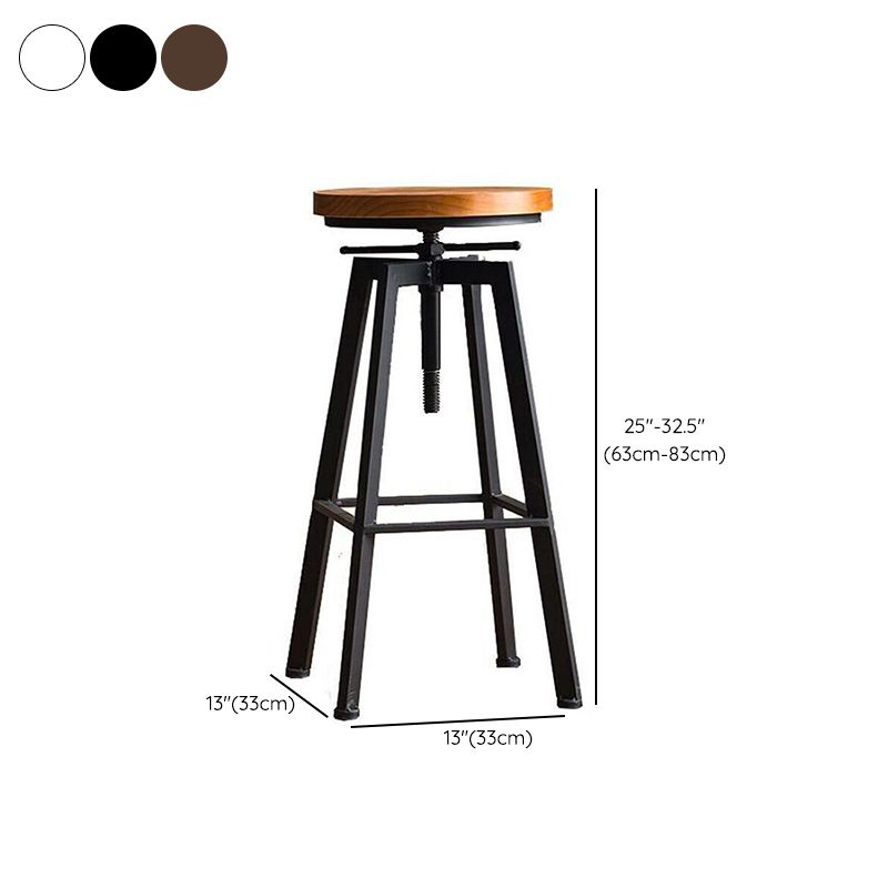 Modern Backless Barstool Wooden Counter Bar Stool with Metal Legs Clearhalo 'Bar Furniture' 'Bar Stools' 'bar_stools' 'furn' 'furn_bar_stools' 'Furniture' 'Kitchen & Dining Furniture' 1200x1200_86aff6ab-9cb2-44f7-88eb-da6f7b3c092c