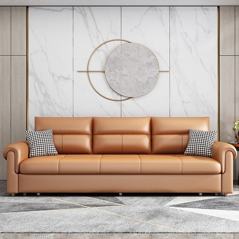 Modern Sleeper Sofa Pillow Back Futon Sleeper Sofa Bed with Storage