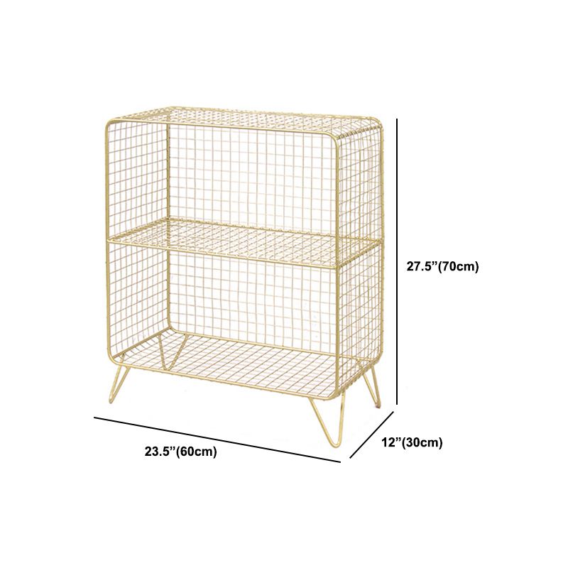 Modem Metal Bookshelf Standard Shelf Bookshelf for Home Office 11.8" W