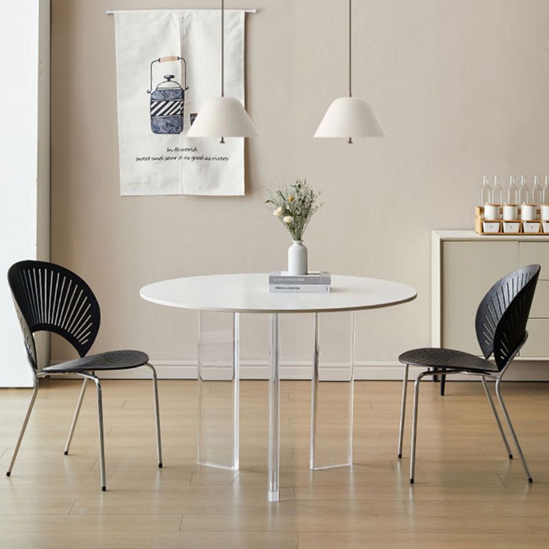 Table en pierre moderne, Table de salle à manger ronde à 3 pieds pour cuisine