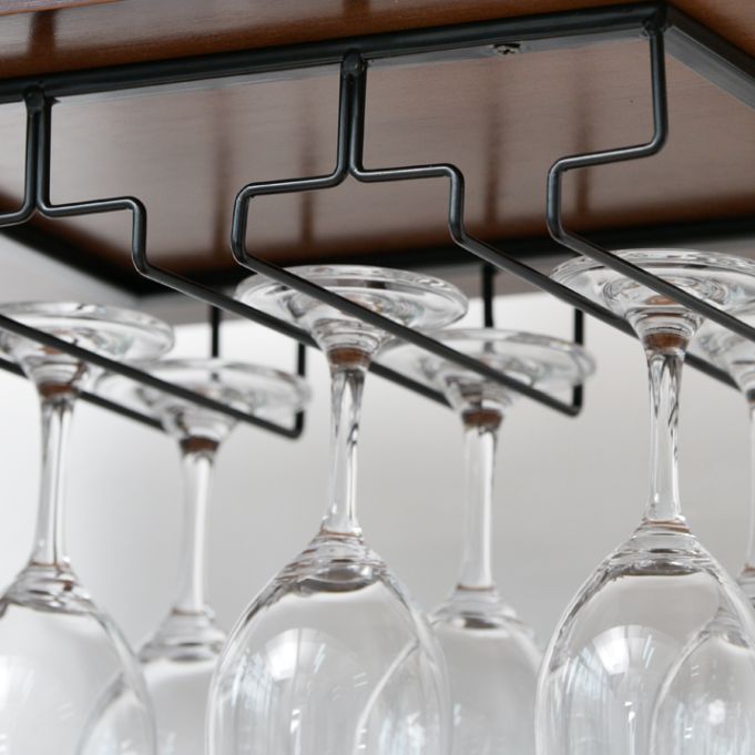 モダンな床ワインボトルラック茶色の木製ワインボトルラック付きワイン収納