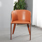 Faux Leather Kitchen Dining Chair Arm Chair in Orange and Black