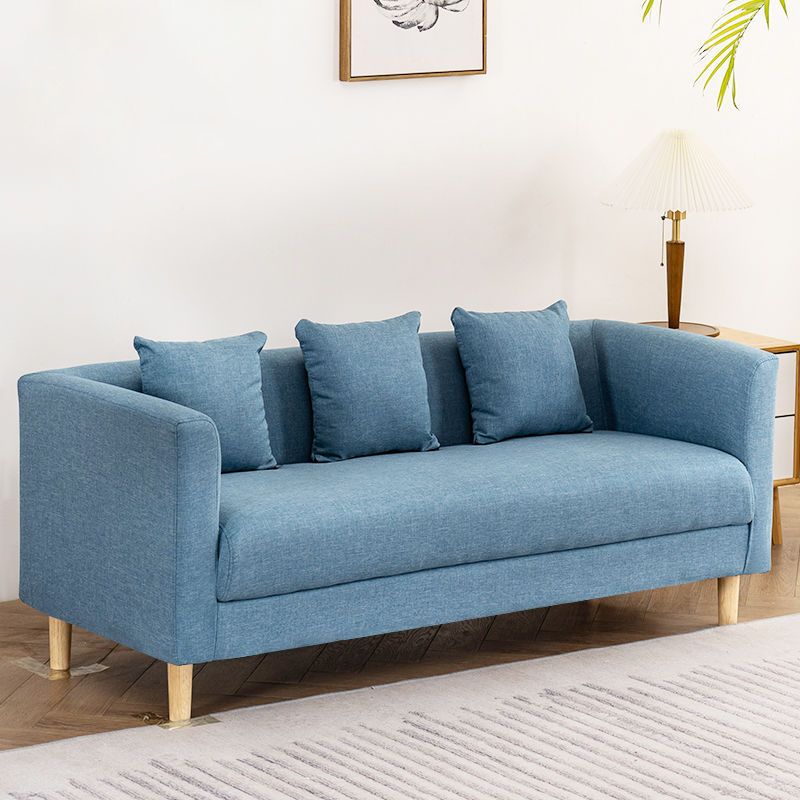 Faux Leather 3-seater  Sofa Tuxedo Arm Stain Resistant 23.62" Wide