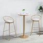 Industrial Gold Bar Table 21.6"W Round Top White Wood Bistro Table for Breakroom Clearhalo 'Bar Furniture' 'Bar Tables' 'bar_tables' 'furn' 'furn_bar_tables' 'Furniture' 'furniture_bar_tables' 'Kitchen & Dining Furniture' 'kitchen&dining_furn' 'kitchen' 1200x1200_86b9bc56-ffca-4b5f-85ee-1ade3ebe397b