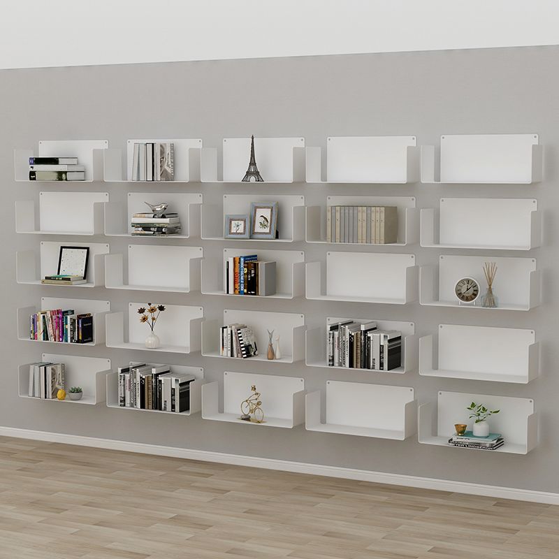 1 Shelf Closed Back Bookshelf Glam Metal Floating Horizontal Bookcase Clearhalo 'Bookcases' 'furn' 'furn_bookcases' 'Furniture' 'Office Furniture' 1200x1200_86ba1ceb-32b3-4ae8-8a04-4350de04e05e