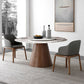 Round Sintered Stone Dining Table Stone Table in White with Pedestal Clearhalo 'Dining Tables & Seating' 'Dining Tables' 'dining_table' 'furn' 'furn_dining_table' 'Furniture' 'Kitchen & Dining Furniture' 1200x1200_86ba7779-3e90-4c62-9e96-ce0ef6eaf9da