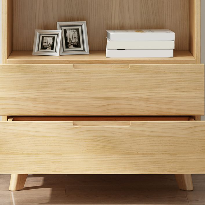 Contemporary Cabinet Rectangle Glass Paned With Doors Pine Accent Cabinet Clearhalo 'Cabinets & Chests' 'cabinets_chests' 'furn' 'furn_cabinets_chests' 'Furniture' 'Living Room Furniture' 1200x1200_86bb6cdf-0886-4b06-9b55-0dde54817ec0