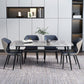 Contemporary Sintered Stone Top Gray Dining Set Rectangle Shape Standard Dining Set for Kitchen Clearhalo 'Dining Room Sets' 'Dining Tables & Seating' 'dining_room_set' 'furn' 'furn_dining_room_set' 'Furniture' 'furniture_dining_room_set' 'Kitchen & Dining Furniture' 'kitchen&dining_furn' 'kitchen' 1200x1200_86bbcbe0-4962-4b43-8e61-0b04854e55fe