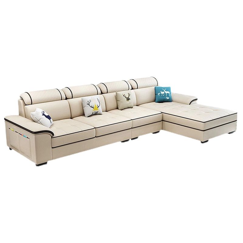 Pillow Top Arm Sofa and Chaise Cushions Back Sectionals with Storage Clearhalo 'furn' 'furn_sectionals' 'Furniture' 'furniture_sectionals' 'Living Room Furniture' 'Sectionals' 1200x1200_86bc6b91-3e6f-4bbc-ae01-5fe8c0348488
