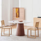 Modern Round Dining Table White Stone Tabletop with Wood Pedestal Base Clearhalo 'Dining Tables & Seating' 'Dining Tables' 'dining_table' 'furn' 'furn_dining_table' 'Furniture' 'Kitchen & Dining Furniture' 1200x1200_86bca6c1-2ae5-4bed-91ec-ce29b2ab7686